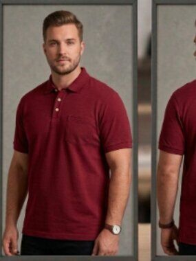 Denver Hayes Maroon Red Cotton Blend Pocket Polo 3XL